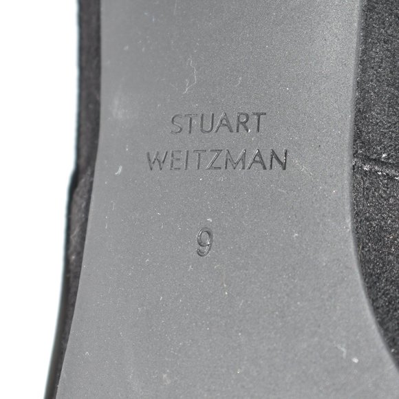 STUART WEITZMAN Genna Suede Over The Knee Boots BLACK SUEDE 9 (SE40) - Picture 8 of 9